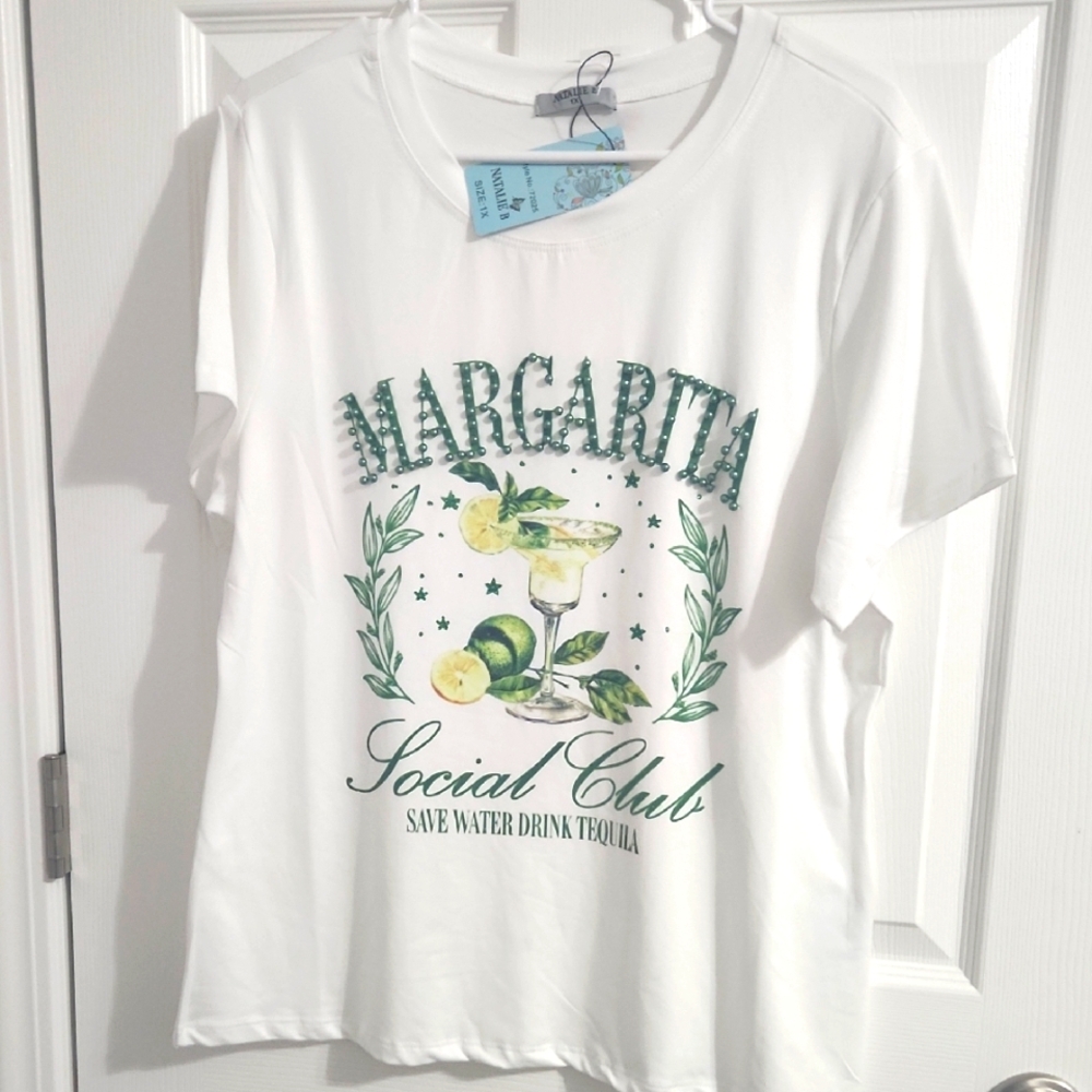 White Margarita Social Club Tee